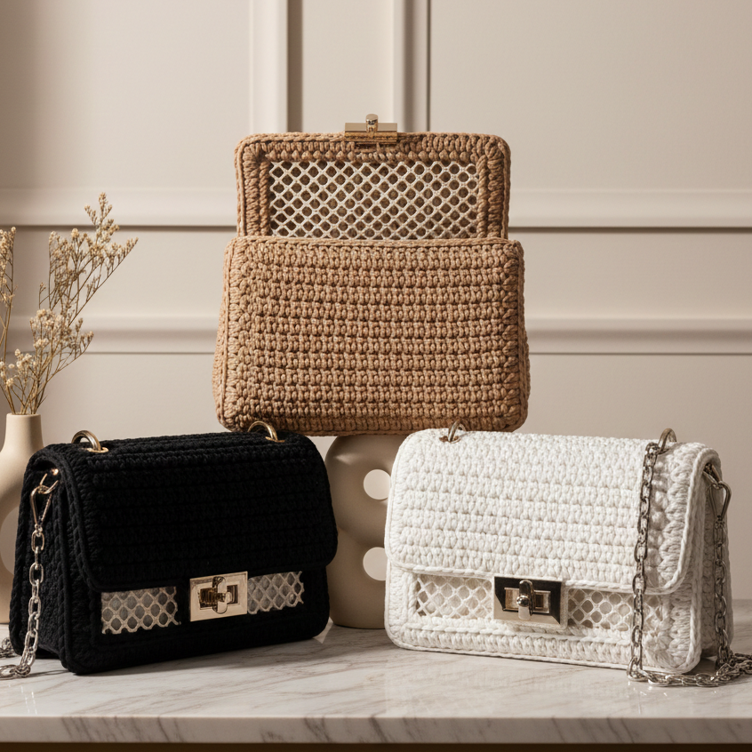 Bolsos Boutique con Malla Plástica + 4 BONOS de Regalo 🎁