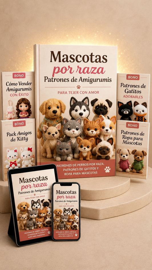 🐶🐾Colección Mascotas: Amigurumi por Raza + Ropa + Gatitos 🎁