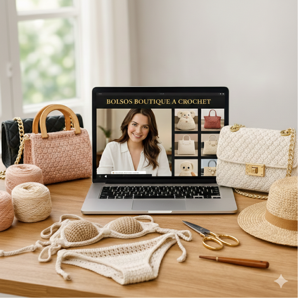 Curso de Bolsos a Crochet Estilo Boutique + 8 Regalos Exclusivos 🎁