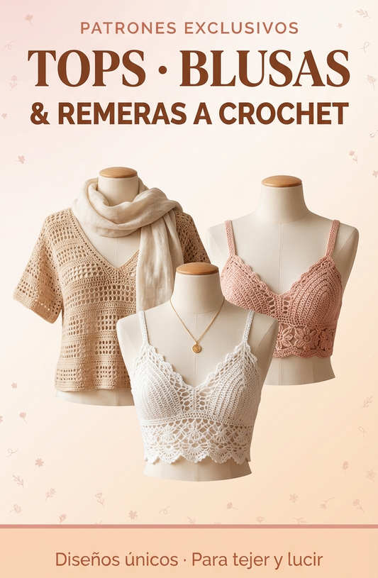 Tops, Blusas y Remeras a Crochet — Patrones Para Tejer Ropa Que Parece de Tienda
