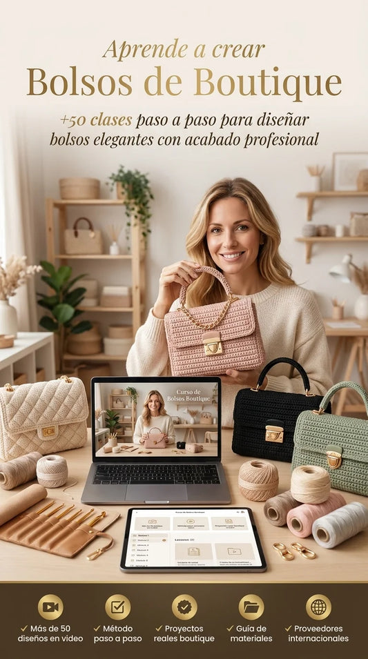Mega Colección Crochet: +50 Diseños de Bolsos + 7 Regalos 🎁 +100 Patrones Amigurumis 🎁